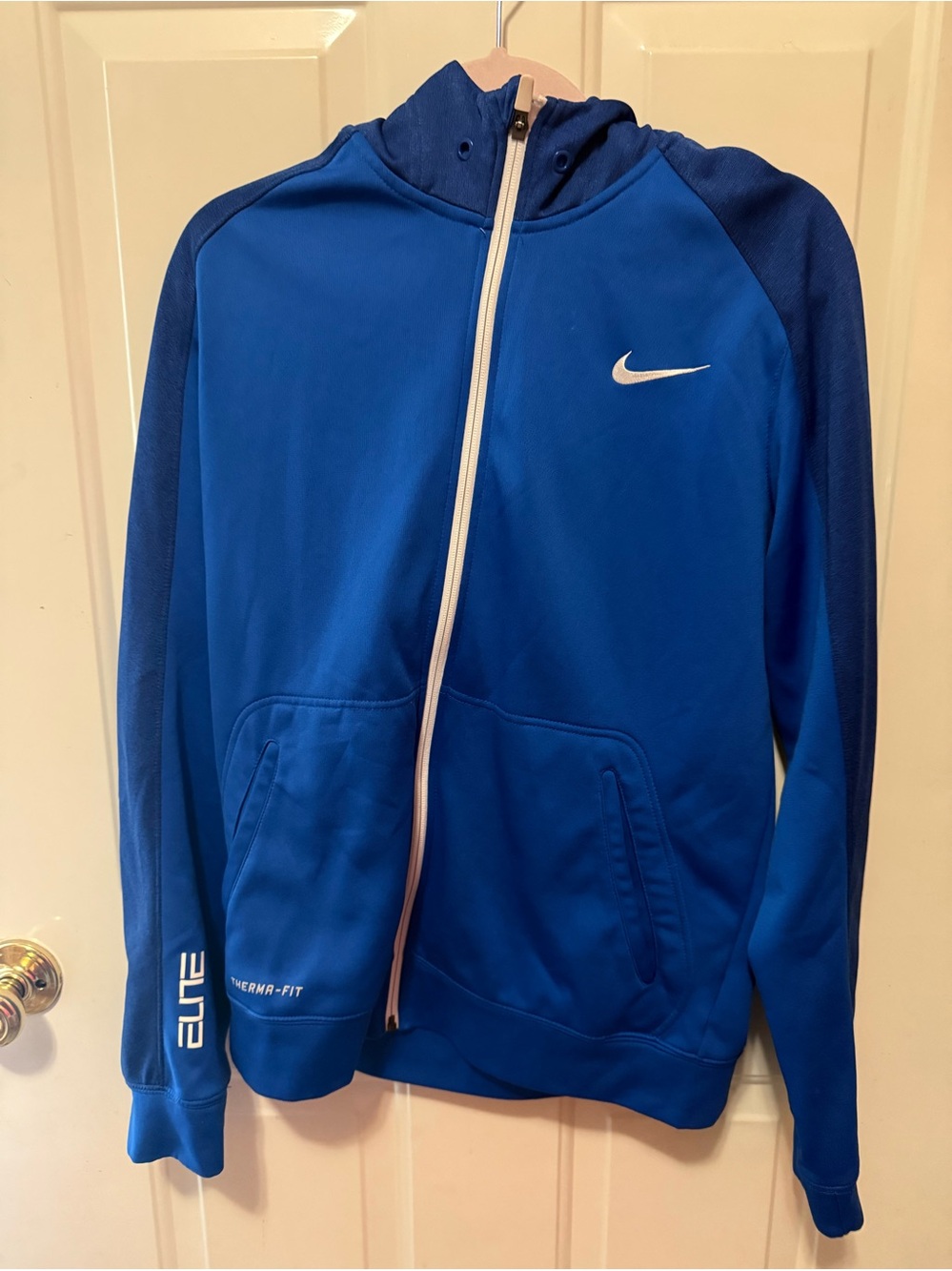 Nike Blue Therma-FIT Full-Zip Hoodie Jacket size medium